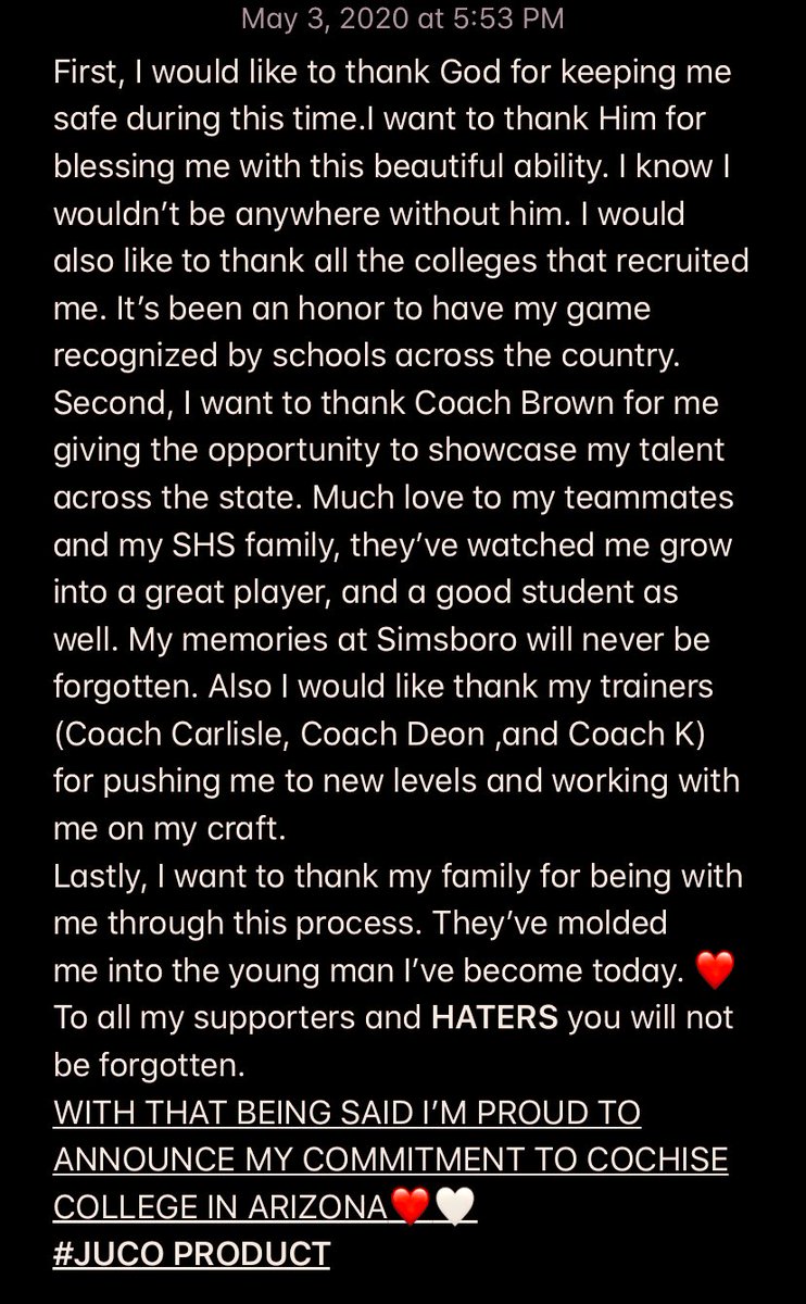 Thank you for all your patience! 
100% Committed❤️🤍
<a href="/CampCochiseMBB/">CampCochise</a> <a href="/TweetsbyCoachP/">William Payne</a> @5StarHoopsLLC @Boro_Basketball