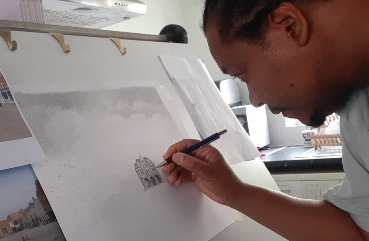ArtofTonyNero's tweet photo. When it comes to fine details you either get your pencil on point or pull out the secret weapon #micropencil #wip #Pencildrawing https://t.co/xxeqBK0O0z