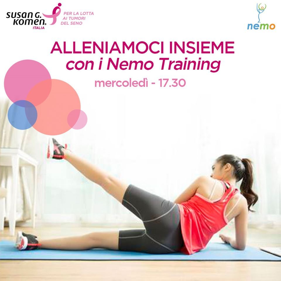 Nemo_AeC's tweet photo. Anche questo Mercoledì alle 17.30 vi aspettiamo per un nuovo #Nemotraining in #diretta su #FB con @komenitalia. Anche questa settimana, il #Nemotrainer sarà il nostro @PiraniMattia! Siate numerosi! https://t.co/wBk3izTsPe