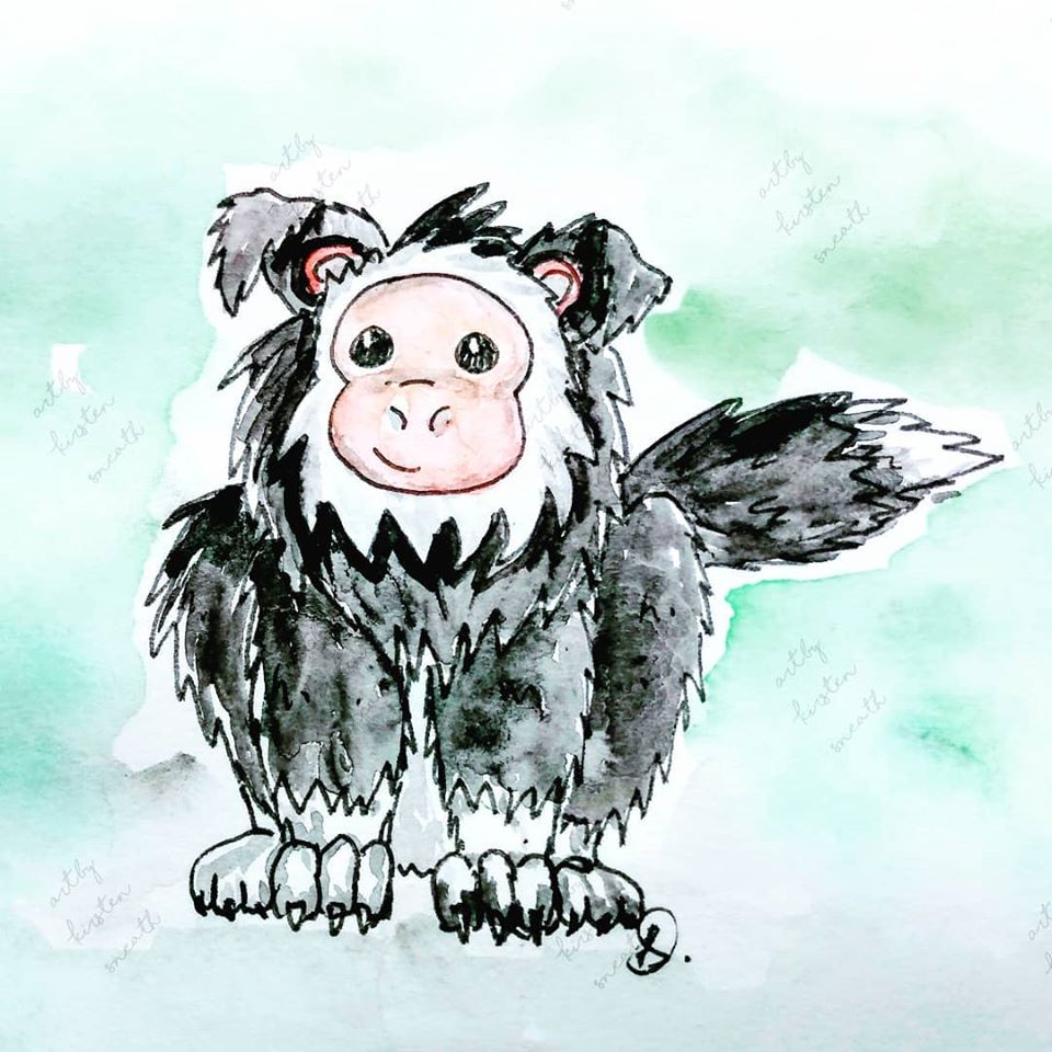 ksneathart's tweet photo. #Mythicmay day 4 #shugmonkey A shug Monkey is a British #mythicalcreature.... This Brit had never heard of it!๐ต๐ #myth #mythicalbeasts #illustration #monkey #sheepdog #bizarre! https://t.co/vdkd2lzFok