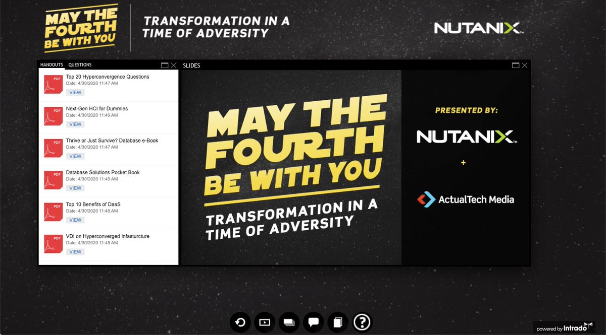 Just kicked off the May the 4th Be With You event, thanks to @Nutanix and produced by <a href="/actualtechmedia/">ActualTech Media</a> ! We're giving away 2 of the Lego Star Destroyers ! (I want one!) Join at --> events.actualtechmedia.com/register-now/4… #NTNXForce Happy Star Wars Day !