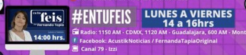 TapiaFernanda's tweet photo. A las 14hrs arrancamos #EnTuFeis a través de @AcustikNoticia con @EdgardBuscaglia EL GOBIERNO DE FELIPE CALDERÓN TENÍA EN SU PODER LA INFORMACIÓN SOBRE LOS NEXOS DE GENARO GARCÍA LUNA . Aquí todas las formas de sintonizarnos👇🏻 IMPERDIBLE! https://t.co/Xend9EGELw