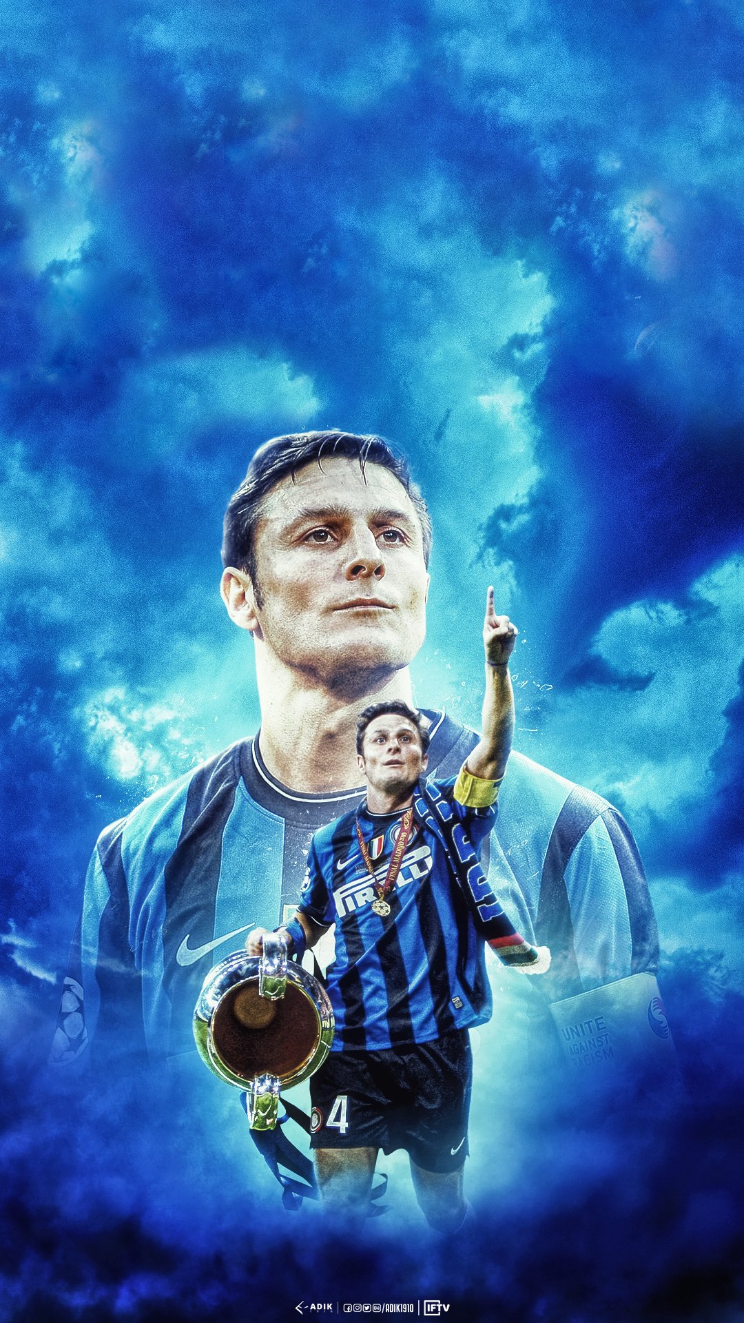 Adik1910 on Twitter: “Inter x Zanetti - mobile phone wallpaper 🖤💙