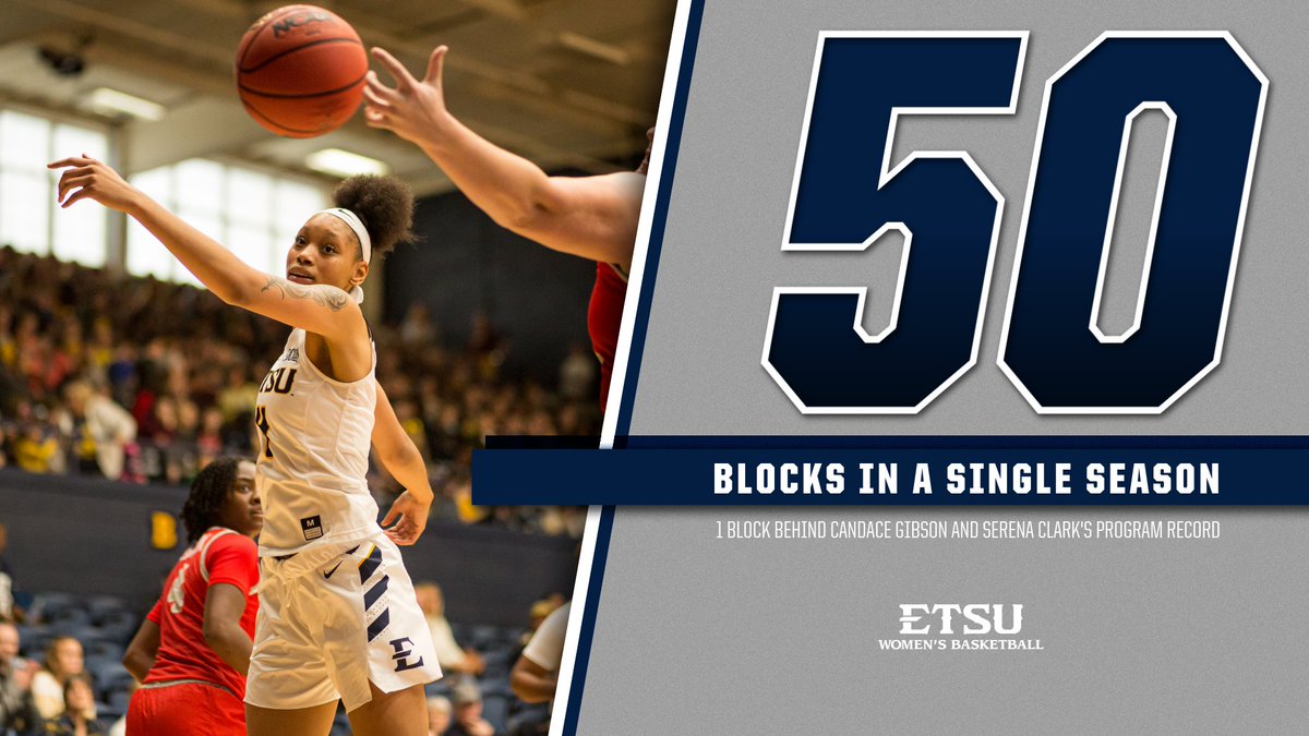ETSU_WBB's tweet photo. Our woman in the middle was an imposing force this year!
In her first season in Blue & Gold, Ti Kimbro proved impossible to avoid for opponents, ranking second in @SoConSports in blocks while falling JUST short of our single-season program record #SuperStatSaturday #ETSUTough https://t.co/TSLi9zhn8A
