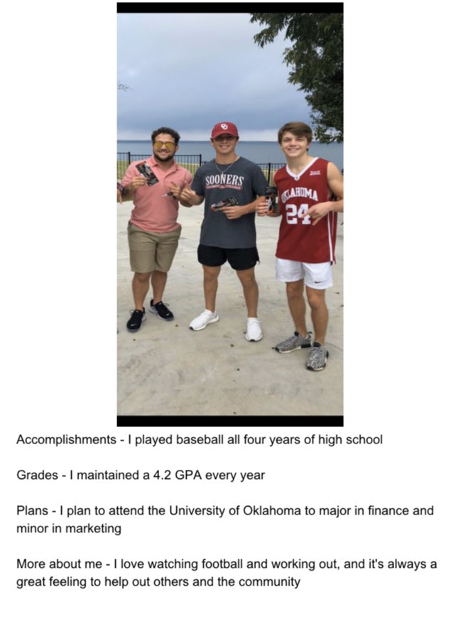 Senior Spotlight: Jackson Marek 

The last Marek boy to walk the halls of RHHS is a 2020 senior. He’s been a StuCo &amp; leadership member while also leading our student section w/ the Darkside &amp; making plays on the baseball field. 

He is heading to OU in the fall! #BoomerSooner