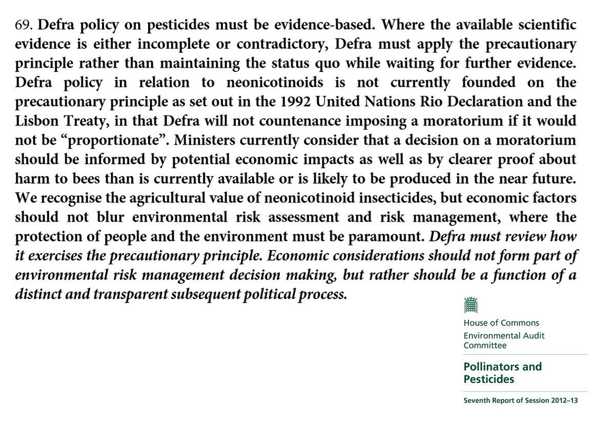 22. And while the UK may be good at making legislation for the Environment, our interpretation of it hasn’t always been wonderful, as our own Environmental Audit committee discovered.