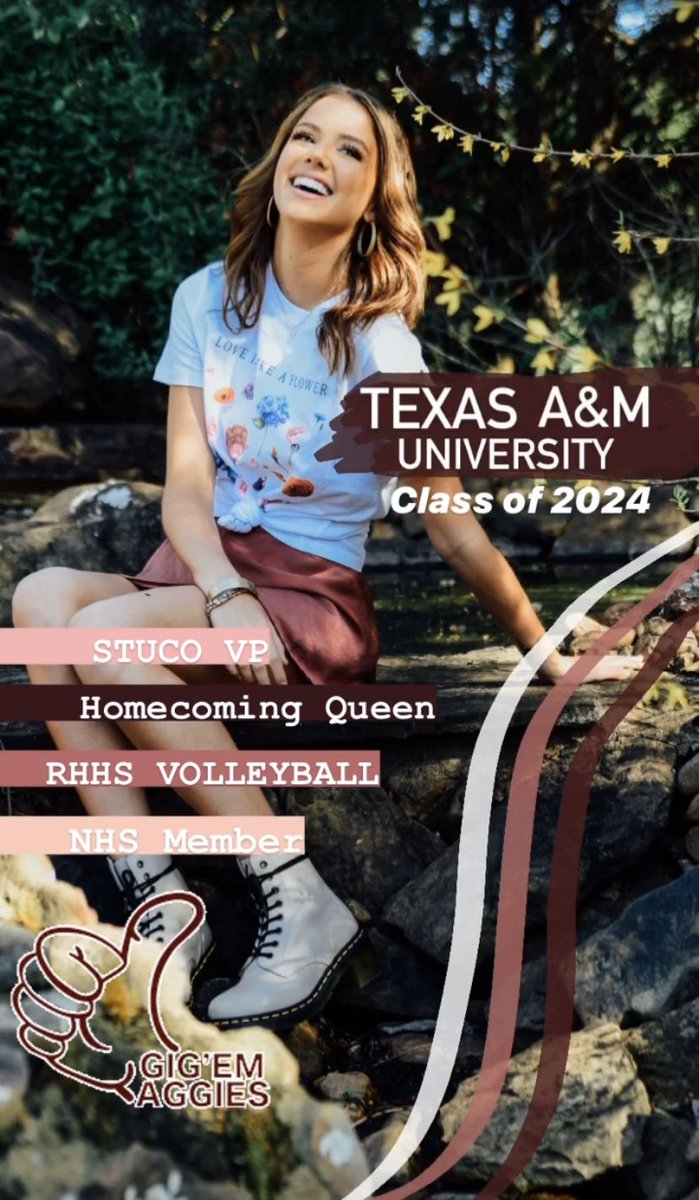Senior Spotlight: Brenna Statham 

Our Homecoming Queen may have followed in her sister’s footsteps as StuCo VP, but she made her own path! 
Brenna brought lots of laughter and light to our organization this year and we can’t wait to see what she does <a href="/TAMU/">Texas A&M University</a> in the fall! #GigEm