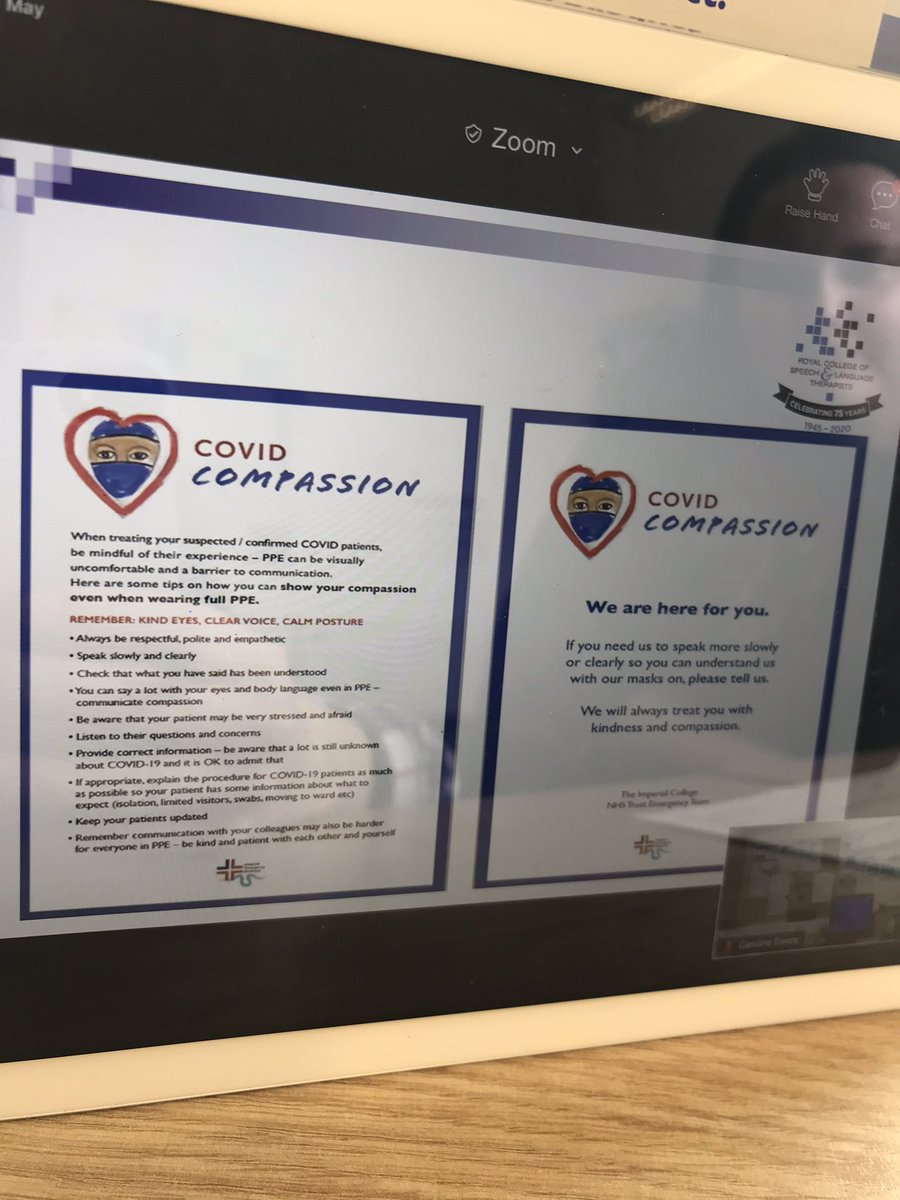 JCruickshankSLT's tweet photo. thanks for the webinar today @RCSLT. as a remote&amp;rural SLT it’s so helpful to hear what our colleagues in ICUs are doing just now and learning about how this might impact our community/OP caseloads in the coming months. #rehab #covidcompassion #slt https://t.co/93cUeZDA9O