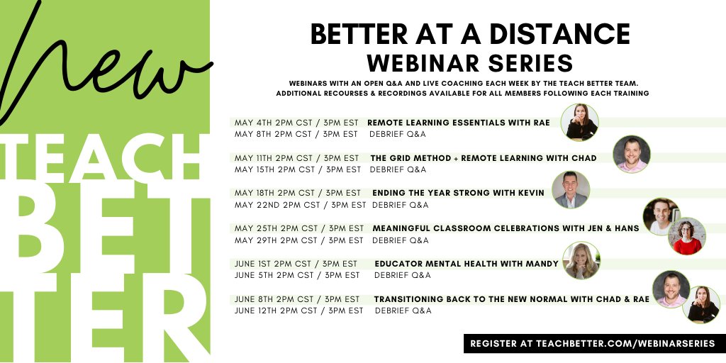 teachbetterteam's tweet photo. Did you miss today Free #Teacher Webinar w/ @RaeHughart? 
No worries! We have designed this webinar to fit a number of different teacher types. 
If you can not join us LIVE, you can always enjoy the session afterward stored in the Academy! 
Register https://t.co/wxu46eWN1q https://t.co/pipmoNJxAl
