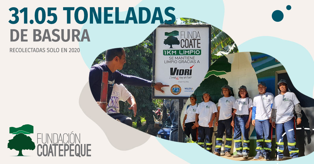 Gracias por ser parte de nuestro proyecto 1km limpio juntos hemos logrado sacar toneladas de basura de la cuenca del Lago de Coatepeque.
Hola. Para los hashtags:

#fundacioncoatepeque #fundacoate #medioambientesv #1KmLimpio #salvemoscoatepeque #savecoatepeque #lagodecoatepeque