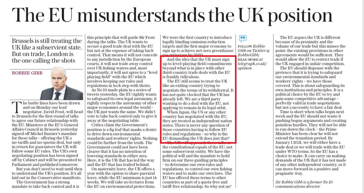 23. Right, now we get to the meat of Robbie’s “point”: Wanting consistency with how the EU treat other countries. A point that could only be made after hours of painstakingly not researching a damn thing.