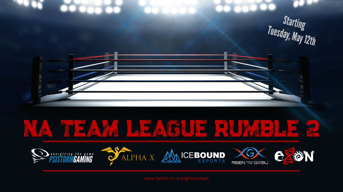 AlphaXsc2's tweet photo. The NA Team League Rumble is making its return, now with 5 teams!

Be sure to tune into the first set of matches next week to support your favorite NA teams!

⏰ May 12 @ 7 PM EDT / 8 AM KST
📺 https://t.co/lZZCMLyxpo

https://t.co/5yTTLftytN https://t.co/968n1UhNV5
