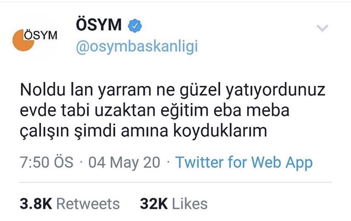 Ama ayıp oluyor hocam böyle #sandıktagörüşürüz #15haziran #yks2020