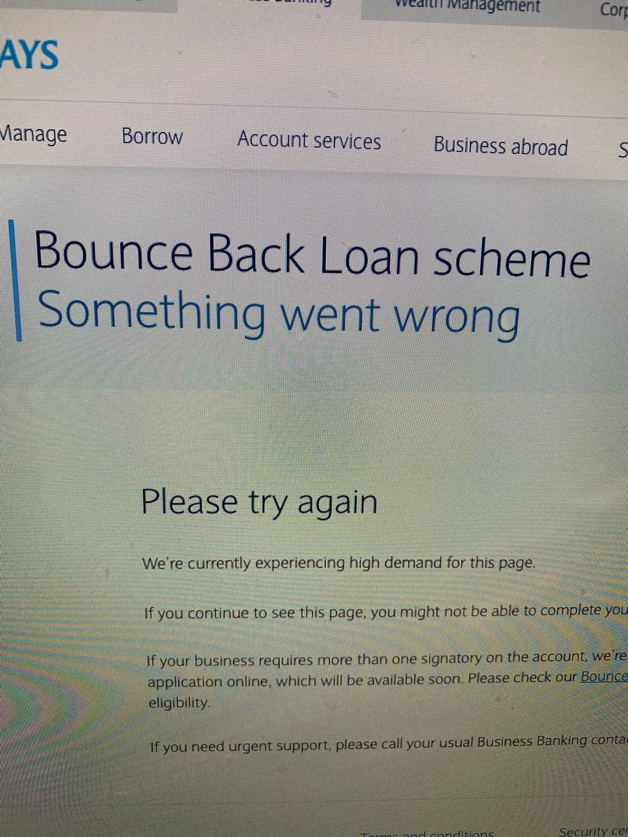 Have a word <a href="/RishiSunak/">Rishi Sunak</a> <a href="/barclays/">Barclays Bank</a> Bounce Back Loan Scheme