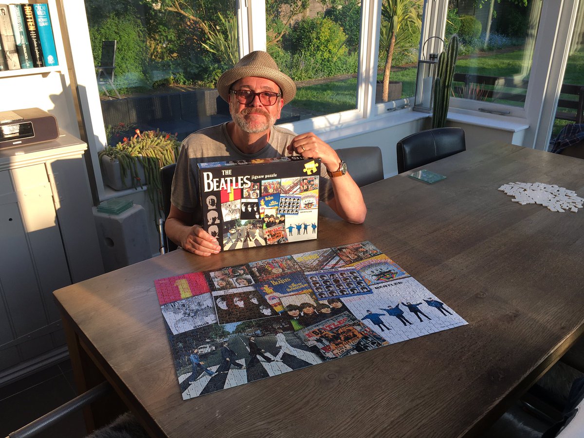 MarkBillingham's tweet image. Jigsaw Jollies: Day 4. It’s DONE! Having done the big Abbey Rd, the miniature one was definitely easier, but nevertheless I feel TRIUMPHANT. These days, I am easily pleased. So, what’s next? Please, no more jokes about doing the White Album. #HardBecauseItsAllWhite #IGetIt #White