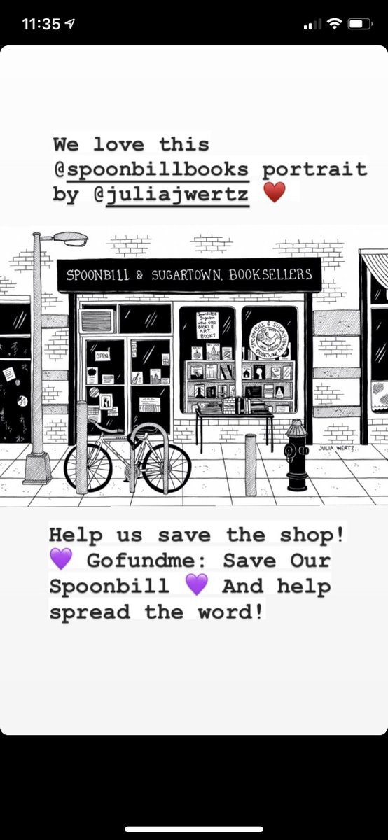 Julia Wertz (@julia_wertz) on Twitter photo help save <a href="/Spoonbillbooks/">Spoonbill Books</a> by donating to their gofundme gofundme.com/f/spoonbill-lo… or even buying my book from them! spoonbillbooks.com/SearchResults.… help save <a href="/Spoonbillbooks/">Spoonbill Books</a> by donating to their gofundme gofundme.com/f/spoonbill-lo… or even buying my book from them! spoonbillbooks.com/SearchResults.…