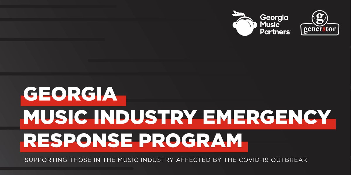 gener8tor's tweet image. We are happy to partner with @GaMusicPartners to bring the free Emergency Response Program to GA musician &amp;amp; music industry members affected by COVID-19. A week of webinars, 1-on-1 consultations and a list of resources. Program starts May 6, sign up now: gener8tor.com/emergency-resp…