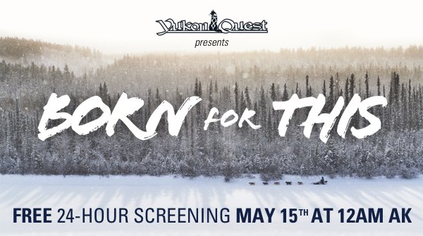 theyukonquest's tweet photo. We're pumped to offer a 24-hour free screening of the YQ2020 film "Born for This" on our YouTube channel on May 15th starting at 12am AK! Be sure to tune in! #YQ2020 #YQ2021 https://t.co/Eehf7n2PLM