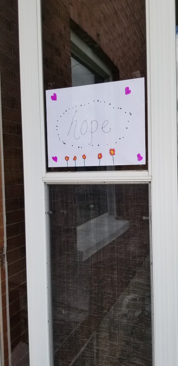 Canadian_Mich's tweet photo. @StPeterCES 
Ava drew a couple beautiful pictures that we hung on our doors.  Hoping to make people smile as they pass by.
#DefenderFamilyContest https://t.co/Da9OgqHicV