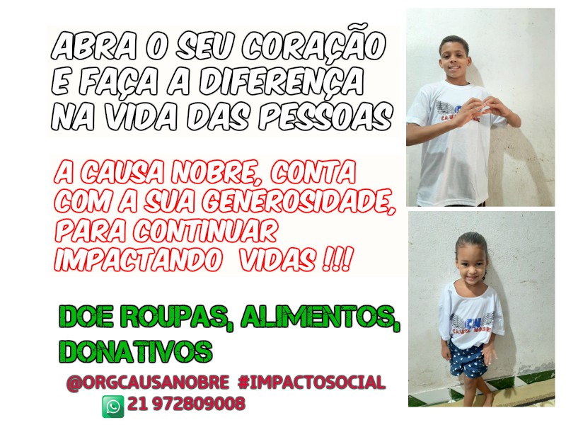 orgcausanobre's tweet photo. #ImpactoSocial #OrgCausaNobre @OrgCausaNobre #donor #donate #vulnerabilidade #vidas #donativos #generosidade #cause #ficaemcasa #fiqueemcasa #doação #comoajudar #comodoar #covid19 #COVID19NasFavelas https://t.co/6kxRlhzfmE