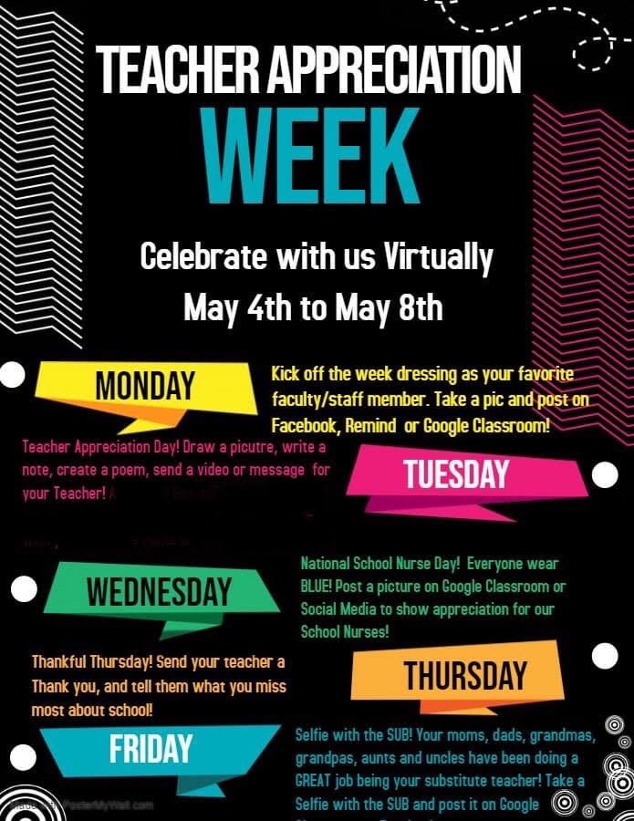 It’s Teacher and Nurse Appreciation Week! Post your note of thanks to our wall: tinyurl.com/MHHSTeacherWeek