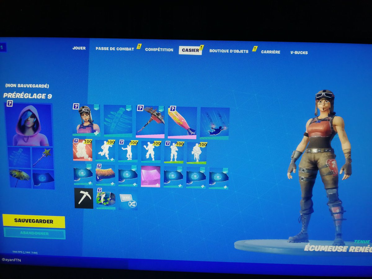 ayanFTN's tweet photo. Vend ou échange gros compte fortnite rare (renegade raider+pioche) pour plus d'infos go dm
RT X FAV je follow tout le monde https://t.co/25BtNt8IKZ