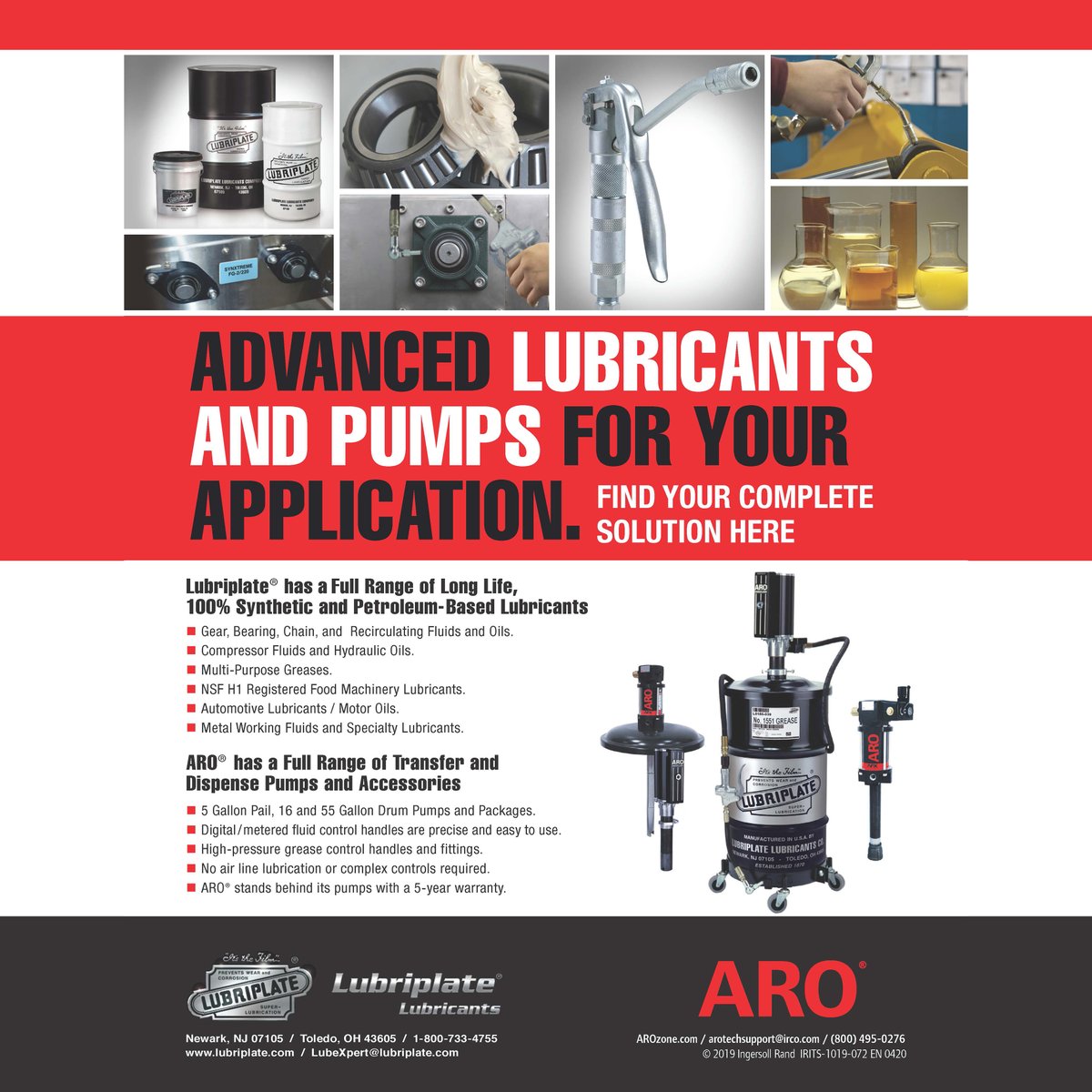 LubriplateLubes's tweet photo. #Lubriplate and #ARO working together for you!
With Advanced Lubricants and Pumps, we have everything to meet your specific application needs.
Contact either @LubriplateLubes or @AROpumps for more info! https://t.co/ZOoFu8ghde