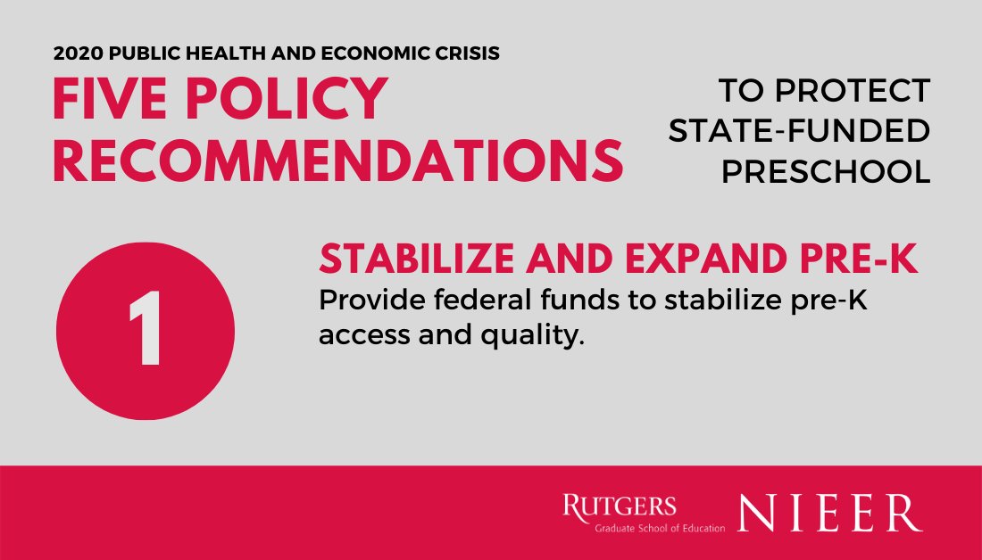 PreschoolToday's tweet photo. NIEER’s Five Policy Recommendations / Stabilize and Expand Pre-K / #StateofPreK #preK #ECE / @PreschoolToday https://t.co/pN8YfNEllM