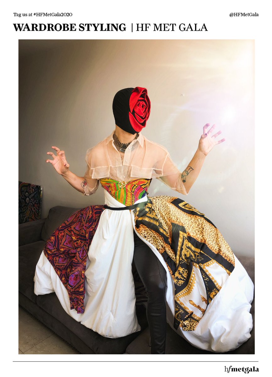 About Time: Fashion &amp; Duration.
Abran paso que llegué yo ✨ Fantaseo con que Donatella me permite jugar con camisas Versace de archivo para crear un upcycled dress que satisfaga mi fantasía rococó. La máscara, diseño mexicano de Roberto Leone ♥️ ¿yasss o NOT?
#HFMetGala2020