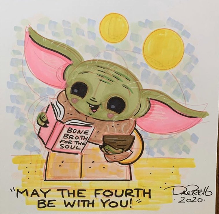 ScarlettAngel's tweet photo. #HappyStarWarsDay #MayTheFourthBeWithYou  #TheChild #BabyYoda https://t.co/gOw2HT1zx6