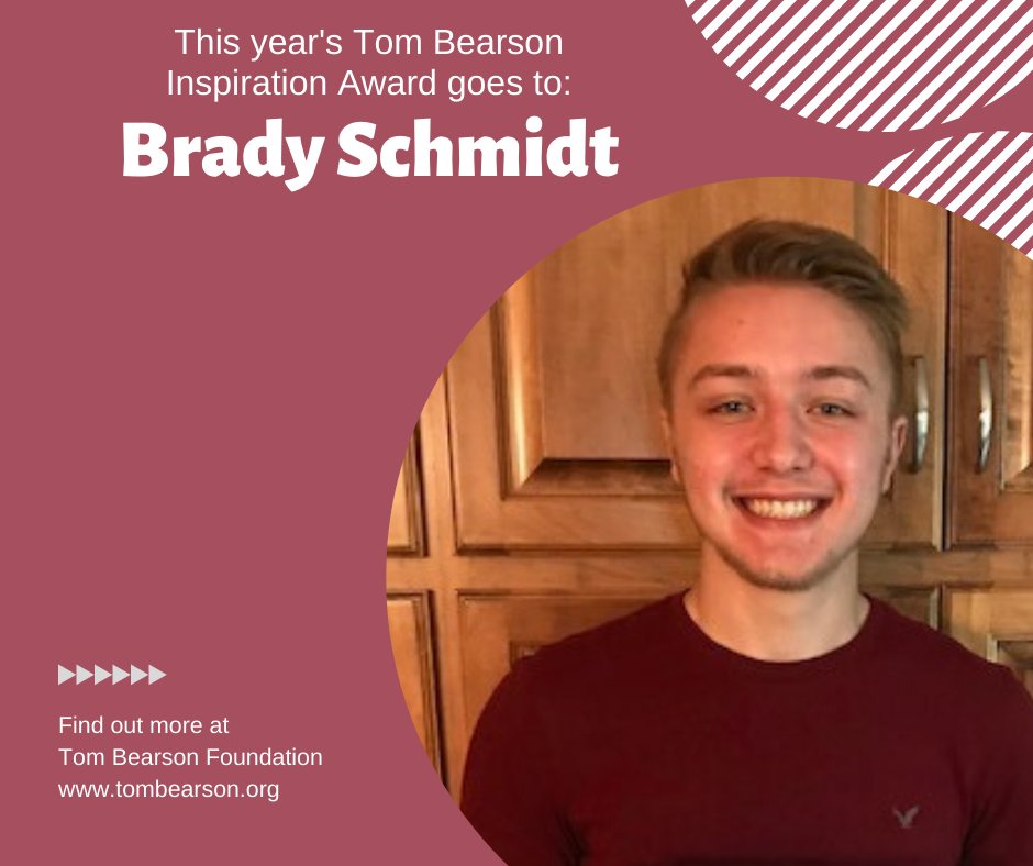 TB1_Foundation's tweet photo. Congrats to the 2nd winner of the Tom Bearson Inspiration Award -- Brady Schmidt! Brady was a team captain this year who only played in one game due to injury (he broke his collarbone twice), yet he was an incredible inspiration for the team. https://t.co/bMVZIZEOOM https://t.co/0EEjrQXZQx