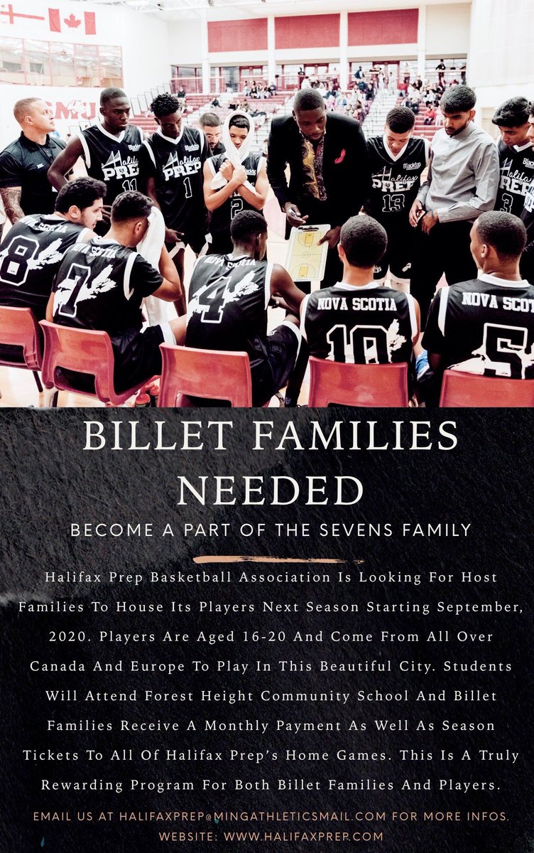 @halifaxprep is seeking billet families in our catchment area for its players. We are excited to provide this team with a facility to hold their practices while competing in the National Preparatory Association. 
See photo for more details. 
<a href="/LHNOWnews/">LighthouseNOW</a> <a href="/SSBreaker/">South Shore Breaker</a>