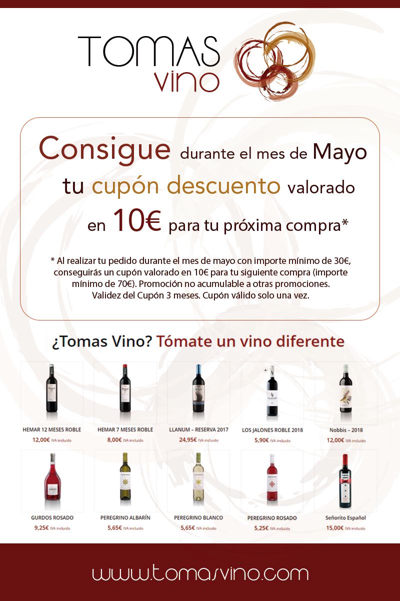 TomasVino_sl's tweet photo. Consigue durante el mes de mayo tu cupón de descuento
Más información en : https://t.co/mTYkFqRy5X
#riberadelduero y #DOLeon .
#Hemar #Lanun #LosJalones #Nobbis #Unanimus #Gurdos
Promoción : envío GRATIS en pedidos superior a 70 euros .
#YoMeQuedoEnCasa https://t.co/jLAoRYFmGR