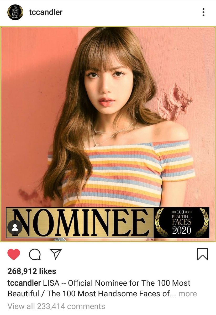 LILIES_REPORT's tweet photo. 💛TCCANDLER🙏
Fam pls like, share and comment!
🔗https://t.co/0M6RsfkUCv
Comment:
I vote #LalisaManoban from Thailand for #100mostbeautiful2020 #tccandler @tccandler
#LALISA #LISA
#LALISAMANOBAN #BLACKPINK @ygofficialblink
#TwitterGiveLalisaTopic https://t.co/aGUEuGS9di