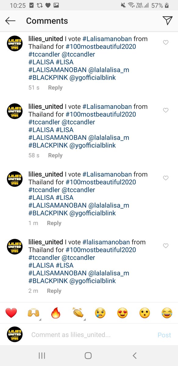 LILIES_REPORT's tweet photo. 💛TCCANDLER🙏
Fam pls like, share and comment!
🔗https://t.co/0M6RsfkUCv
Comment:
I vote #LalisaManoban from Thailand for #100mostbeautiful2020 #tccandler @tccandler
#LALISA #LISA
#LALISAMANOBAN #BLACKPINK @ygofficialblink
#TwitterGiveLalisaTopic https://t.co/aGUEuGS9di