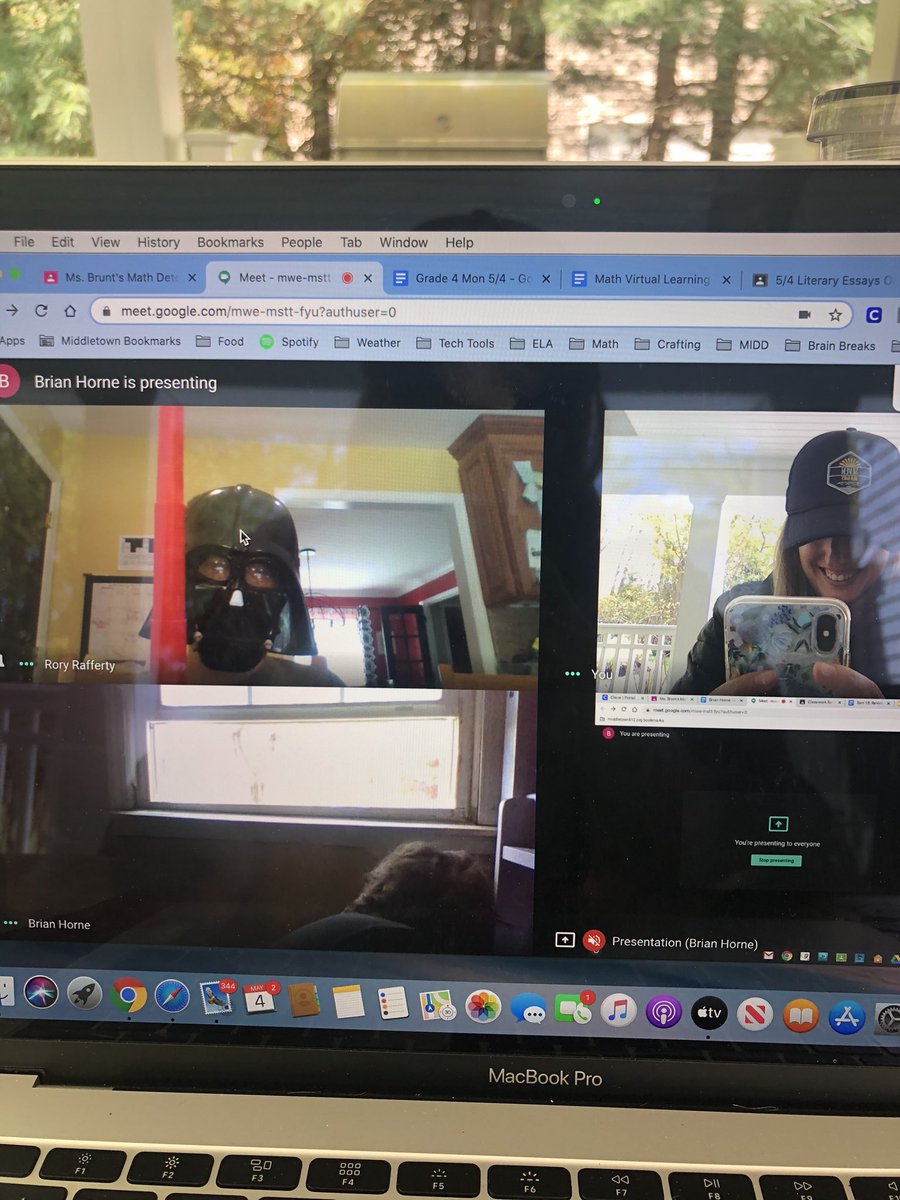 mrs_della_badia's tweet photo. @raff68J Ror- I mean Darth Vader joined our google hangout today to tackle mixed number word problems #Maythe4thbewithyou #MathJedi #RPFamily #MTPSPride https://t.co/kZEGOuur1E