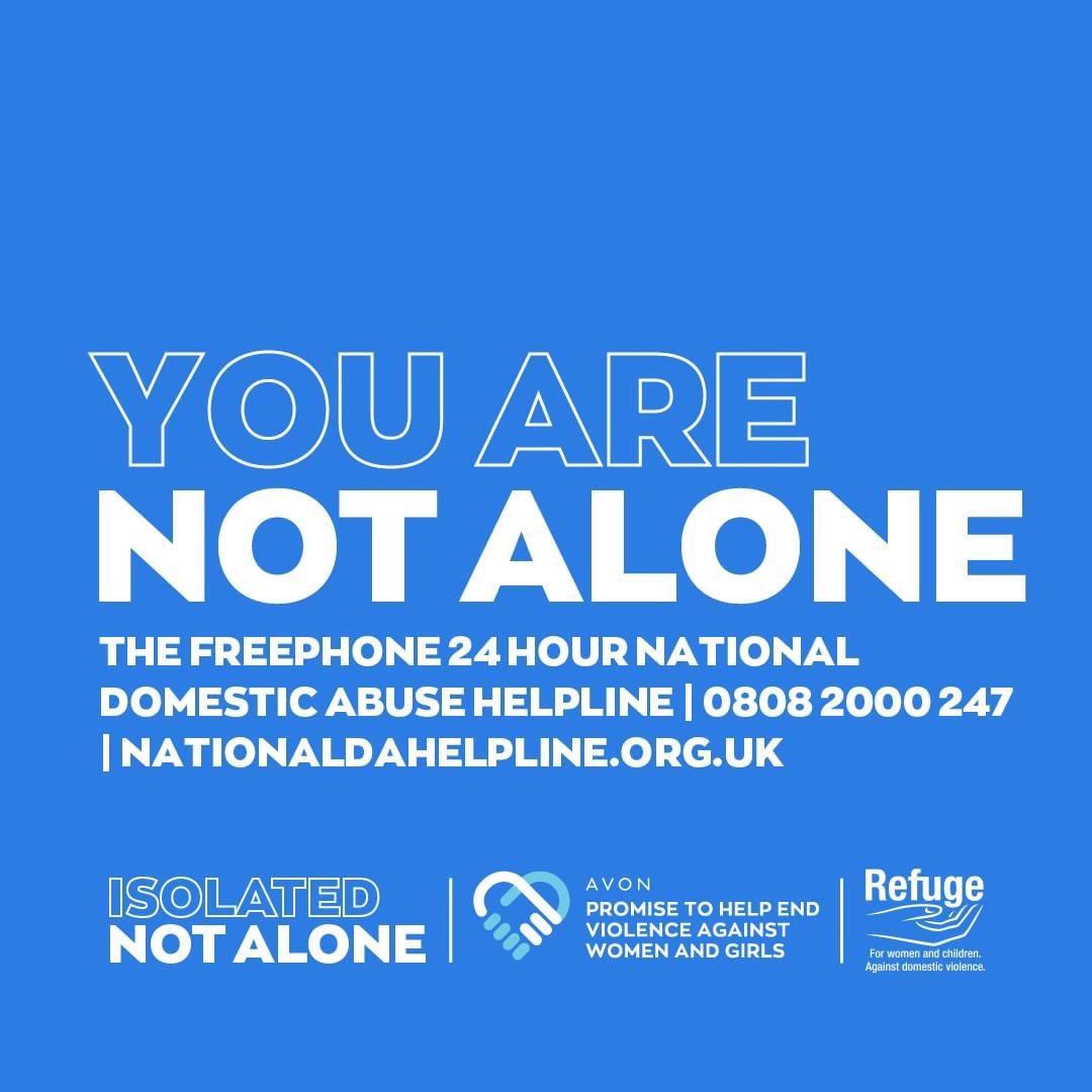 carol_wreyford's tweet photo. Domestic violence is rising during the Covid-19 pandemic. In recent weeks, Avon's charity partner Refuge saw a 25% rise in calls to its helpline.
For free & confidential support call National Domestic Abuse Helpline 0808 2000 247
You are not alone #AvonCommunity #IsolatedNotAlone https://t.co/jQ5RylAGkr