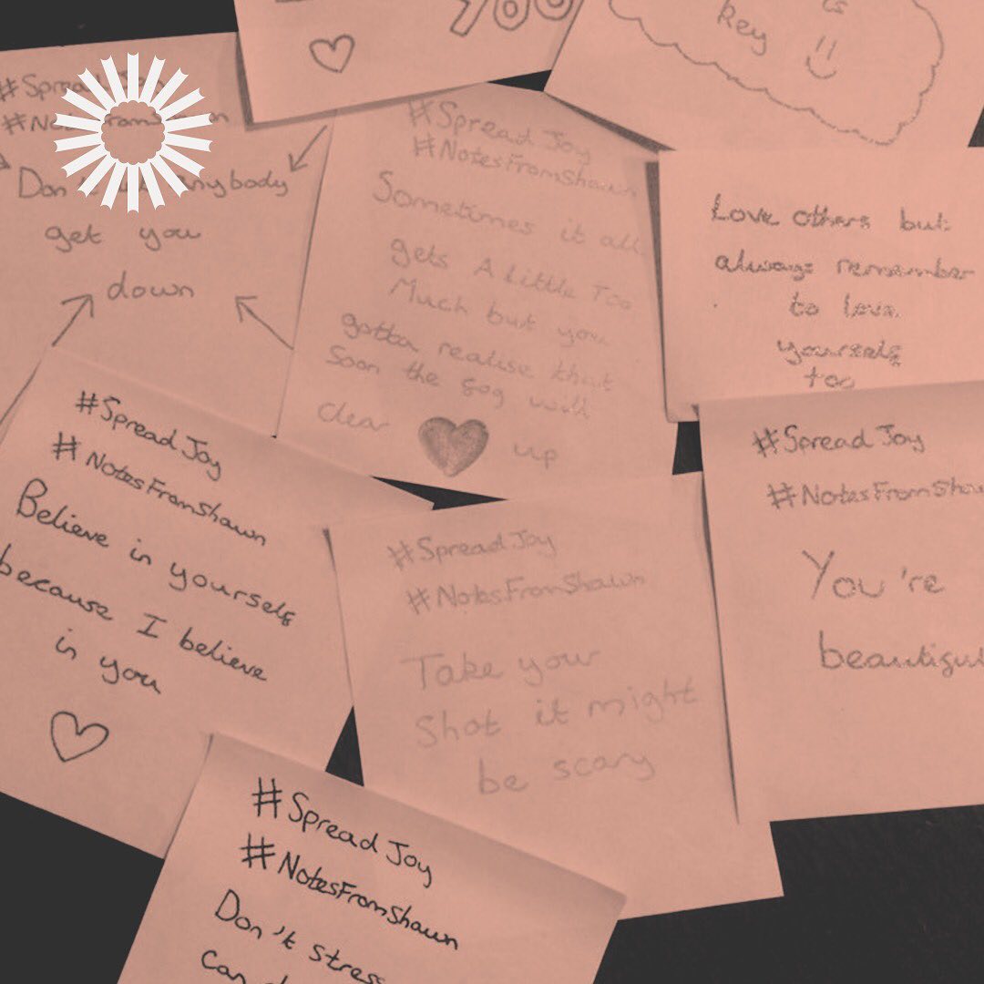 usedtoholdon's tweet photo. @dosomething &amp; @shawnmendes partnered to encourage positivity online by spreading 335,000+ messages to more than 55,000+ people. Thank you to everyone who participated in #NotesFromShawn, and learn more about current campaigns at https://t.co/icnf87q2P1.
( SM foundation en IG ) https://t.co/tg4nDdzKd2