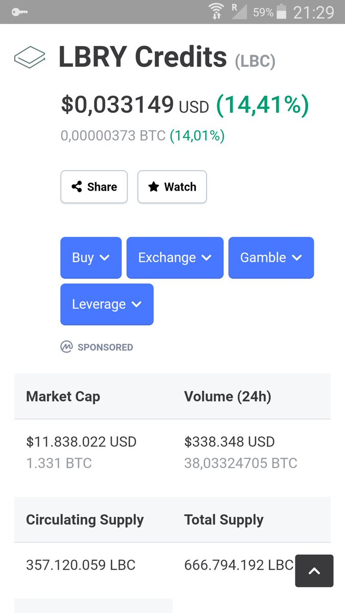 cryptotainment1's tweet photo. No more words are needed.
Just watching👀

#LBC #LBRY #COIN #CRYPTOCURRENCY #BTC #ETH #tothesky 
$LBC $BTC $ETH $CRYPTO https://t.co/uubWPyi8jX