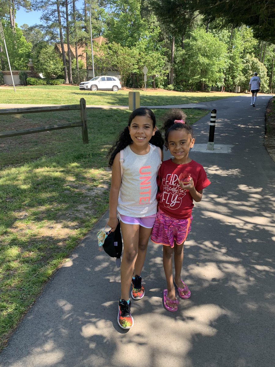 After a productive morning on #distancelearning, the girls need to explore outside and apply what we learned about the “Woods” <a href="/baucomes/">Baucom Elementary School</a>