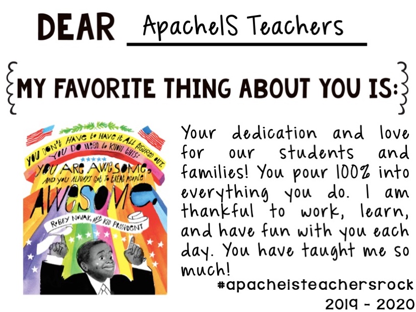 #apacheisteachersrock #teacherappreciationweek <a href="/ApacheIS512/">ApacheIS SMSD</a>