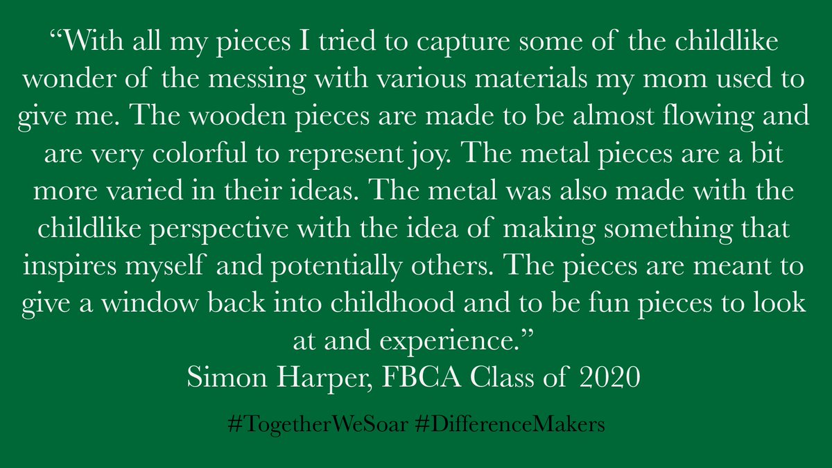 FBEagles's tweet image. Simon Harper has also been recognized as a TAPPS 5A Art State Championship finalist! FBCA’s Visual Arts Program has been recognized at the local, state, and national level. This program is an 8-time TAPPS 5A State Champion. Check out Simon’s work! #TAPPSArt 🦅