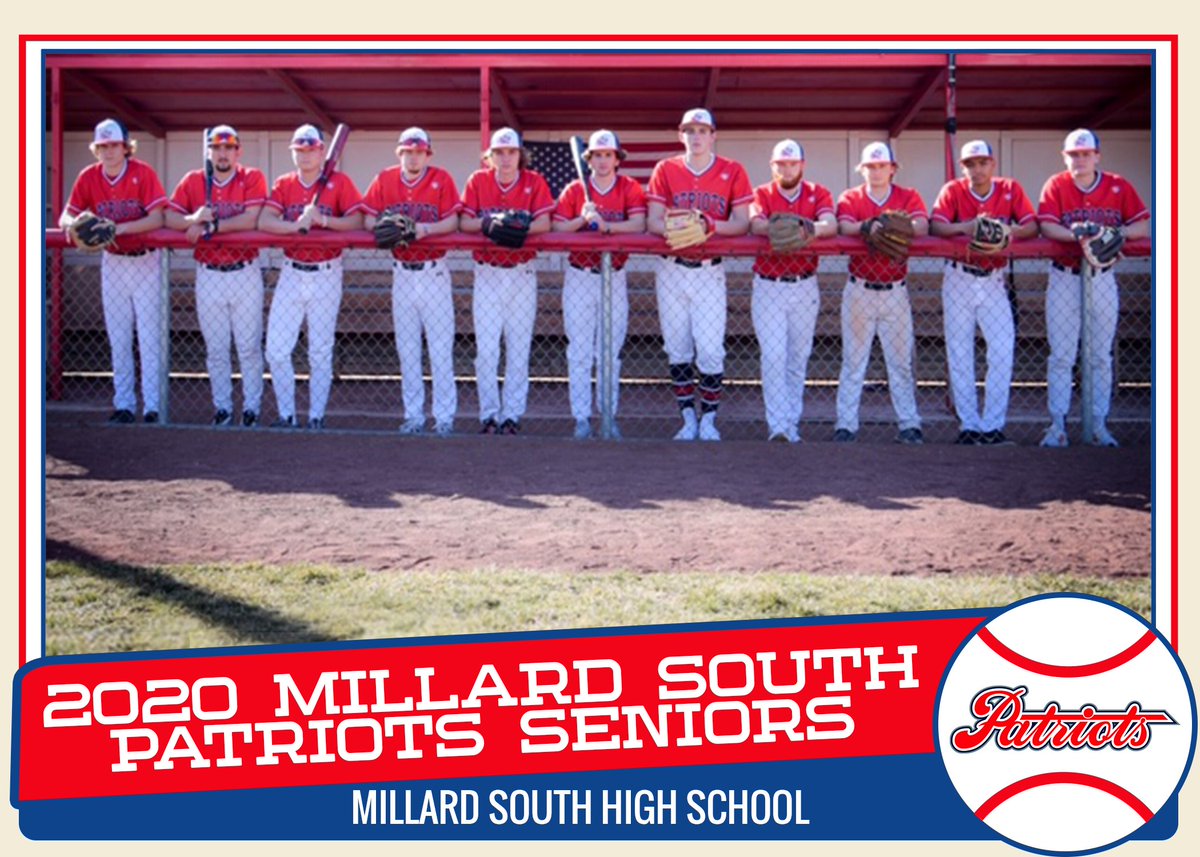 MSHS_Baseball's tweet photo. With this week being the start of Playoff Baseball in Nebraska we'd like to unveil our 2020 commemorative #TPWTradingCards. All week we'll be unwrapping our 2020 Seniors. We present Series #1! @MSHSactivities @MillardPS https://t.co/TqvV01pJnv