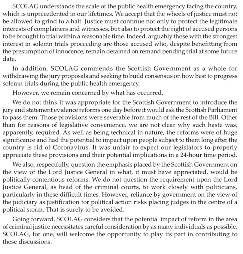 Reflections on Coronavirus &amp; criminal justice reform in this month’s SCOLAG Legal Journal. Careful thought and proper consultation required.
