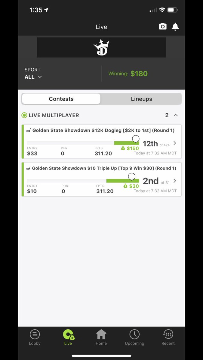 DoglegDFS's tweet photo. Early results from Day 1 of the Legacy Classic!! Lets go! #outlawtour #GoldenStateTour Hit us up!!! #DraftKings https://t.co/J3cg4xSLfP