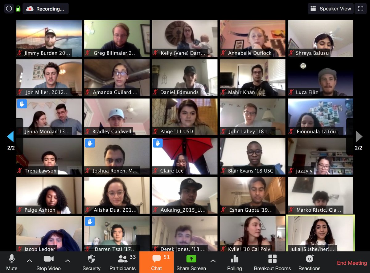 MittySA's tweet photo. What a blessing to have had Student Gov't alumni participate in a Zoom meeting with our senior SG members. We're a family that only gets bigger, and it was great to have the alums give advice on college and more!#ILovetheGov https://t.co/SUyaACHeFR