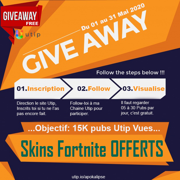 apokalipse's tweet photo. Participation GiveAway (01/05/2020 au 31/05/2020) via Utip:
https://t.co/Da5qEt03k1 https://t.co/WuatHEL0lq