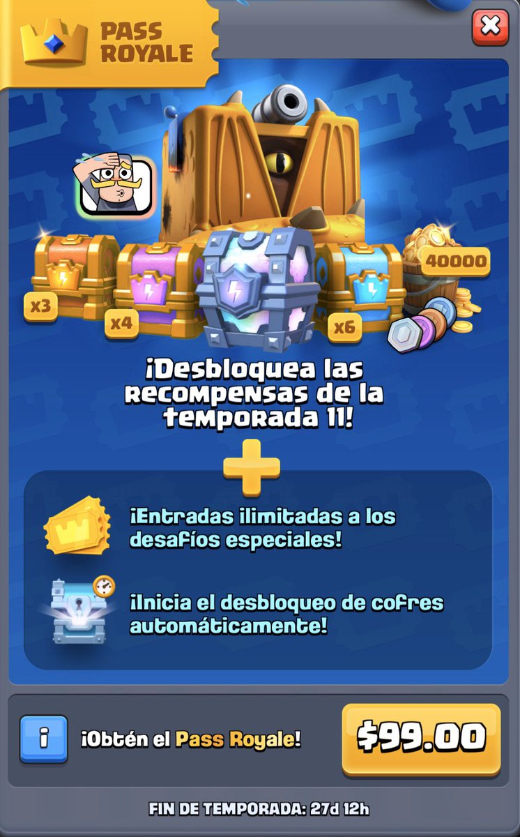 🔥SORTEO DE 6 PASES ROYALE🔥

Requisitos:

- Seguir a <a href="/darthtaker/">Darthtaker</a> 🤩
- Seguir a <a href="/AyllusPeru_CR/">Ayllus Perú</a> 😎
- Seguir a <a href="/WalRoss03/">Walter Rosales</a> 😁
- Seguirme <a href="/SHELBI_CLASH/">SHELBI</a> 😜
- Dar RT, FAV y Comentar🔄❤️✏️

Termina el domingo, suerte a todos.🍀