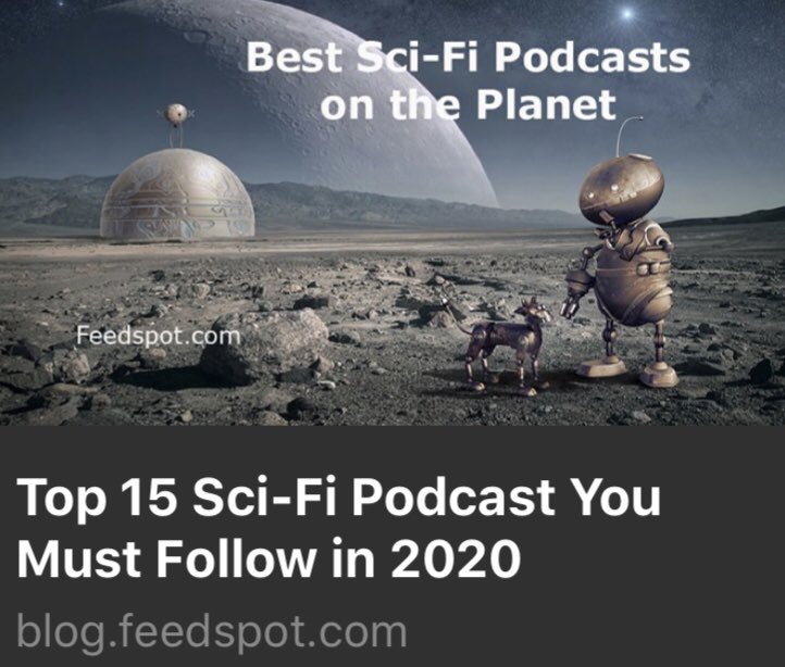 TheHyperSpace1's tweet photo. THE HYPER SPACE: PODCASTING IN THE 25TH CENTURY was named one of the top 15 sci-fi podcasts to listen to on Feedspot! Check it out and subscribe today! https://t.co/VKZBSzUdBm https://t.co/yhtijpk6ET