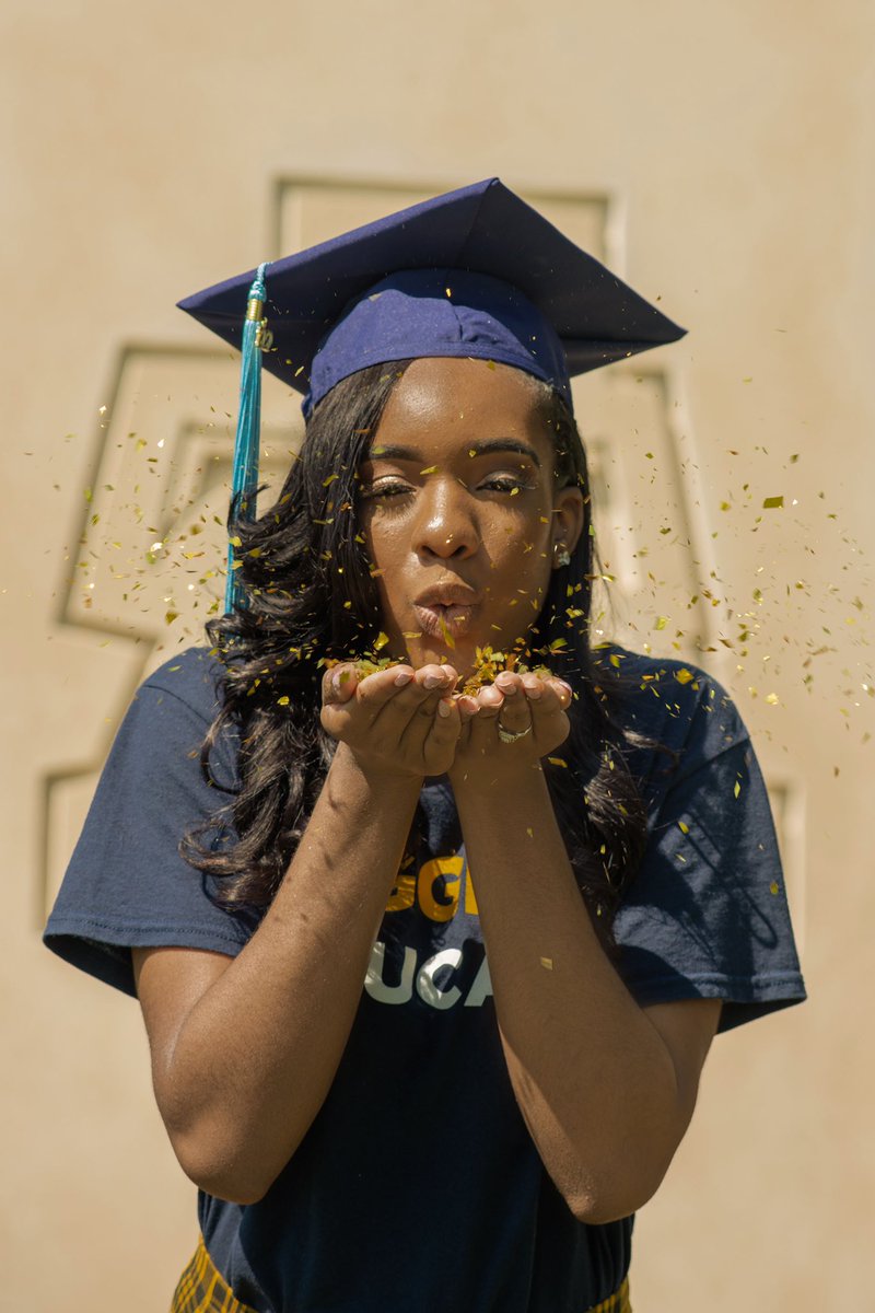 ilovenia_'s tweet photo. Imagine going through four years of undergrad and spending thousands of dollars, just to go back to elementary school 😂🍎. 

In a matter of months I’ll become someone’s first black teacher, fav teacher, the teacher that pushed them. This is all I needed.🎓
#NCAT #BlackEducator https://t.co/uzC9RIoRQ9
